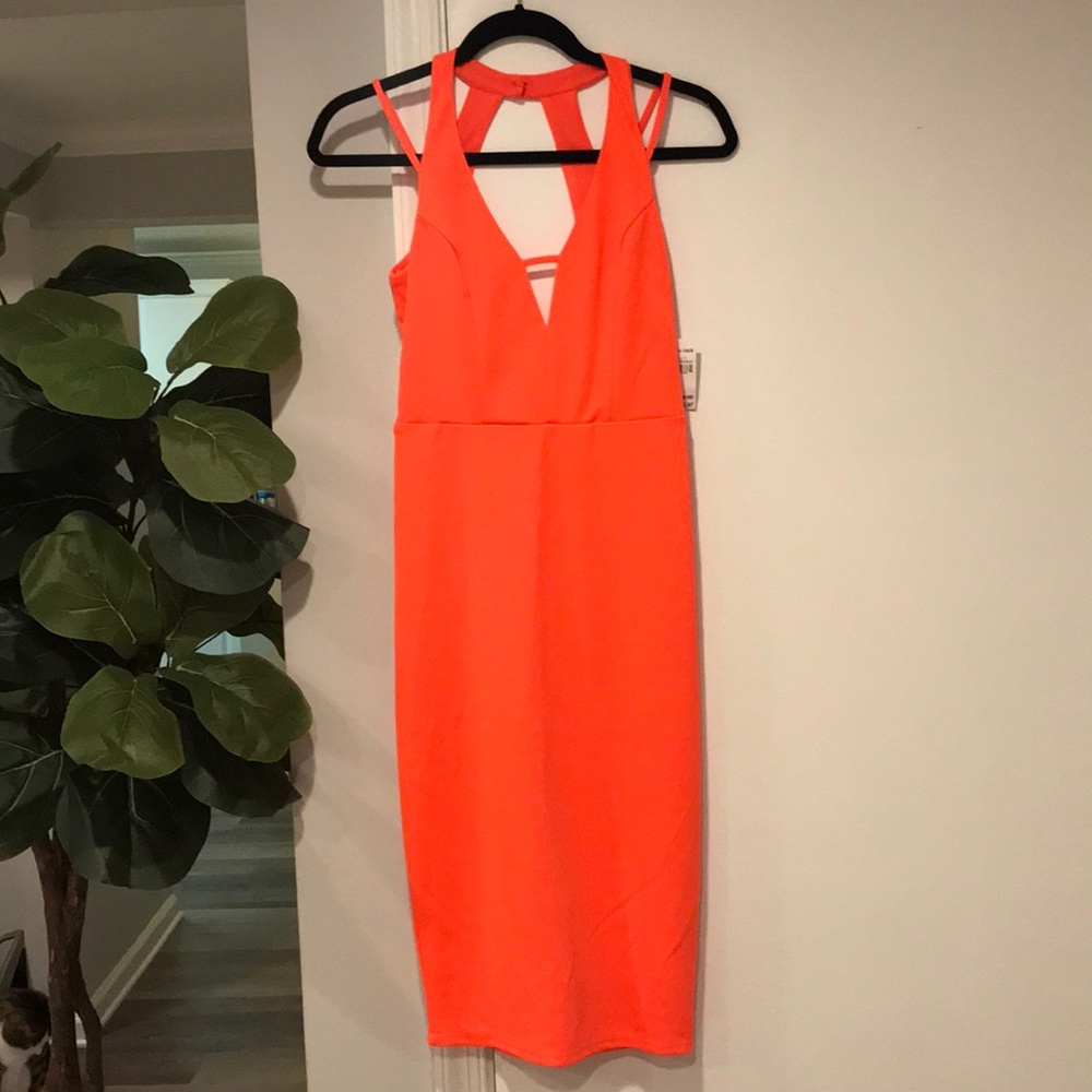 Neon orange dress